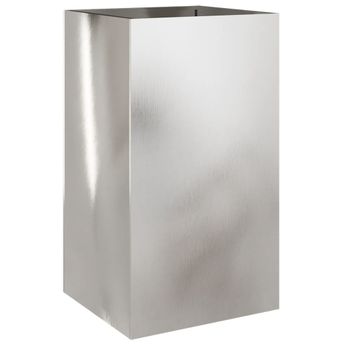 vidaXL Planter Silver 16.5"x15"x29.5" Stainless Steel