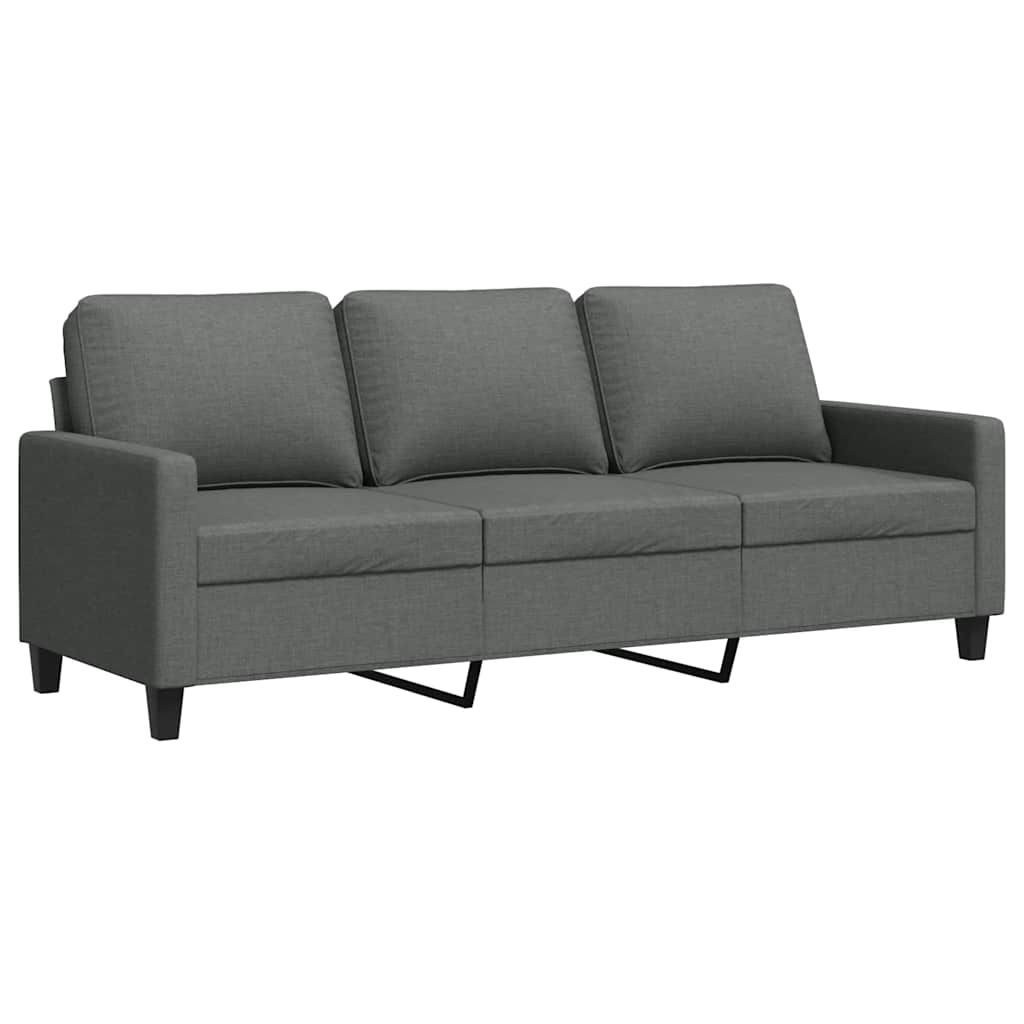 vidaXL 3-Seater Sofa Dark Gray 70.9" Fabric