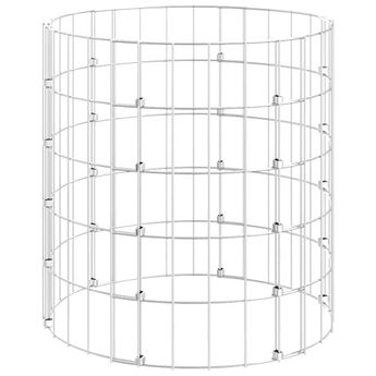 vidaXL Circular Gabion Pole Galvanized Steel Ã19.7"x19.7"