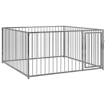 vidaXL Outdoor Dog Kennel 78.7"x78.7"x39.4"