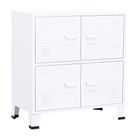 vidaXL Industrial Storage Chest White 29.5"x15.7"x31.5" Steel