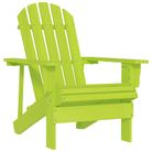 vidaXL Patio Adirondack Chair Solid Fir Wood Green