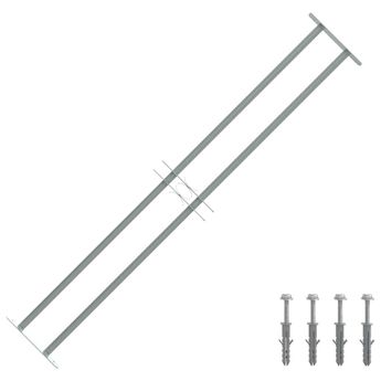vidaXL Adjustable Security Grille for Windows with 2 Crossbars 39.4"-59.1"