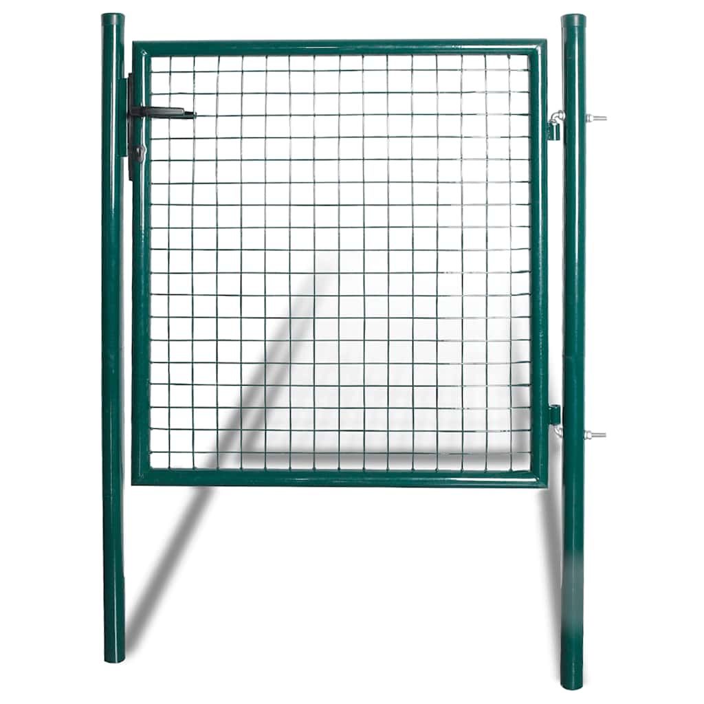 vidaXL Single Door Fence Gate 100x100 cm Powder-Coated Steel