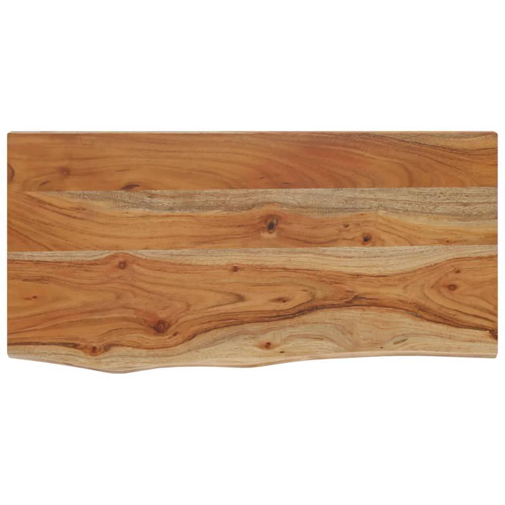 vidaXL Wall Shelf 15.7"x7.9"x1.5" Rectangular Solid Wood Acacia Live Edge