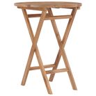 vidaXL Folding Garden Table 60 cm Solid Teak Wood