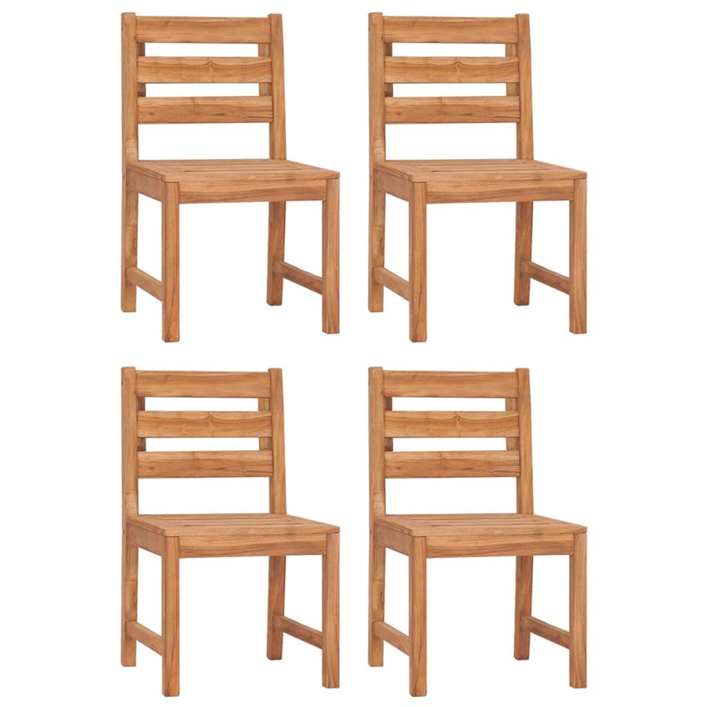 vidaXL Garden Chairs 4 pcs Solid Wood Teak