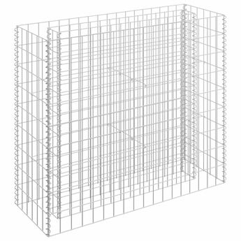 vidaXL Gabion Raised Bed Galvanized Steel 35.4"x11.8"x35.4"