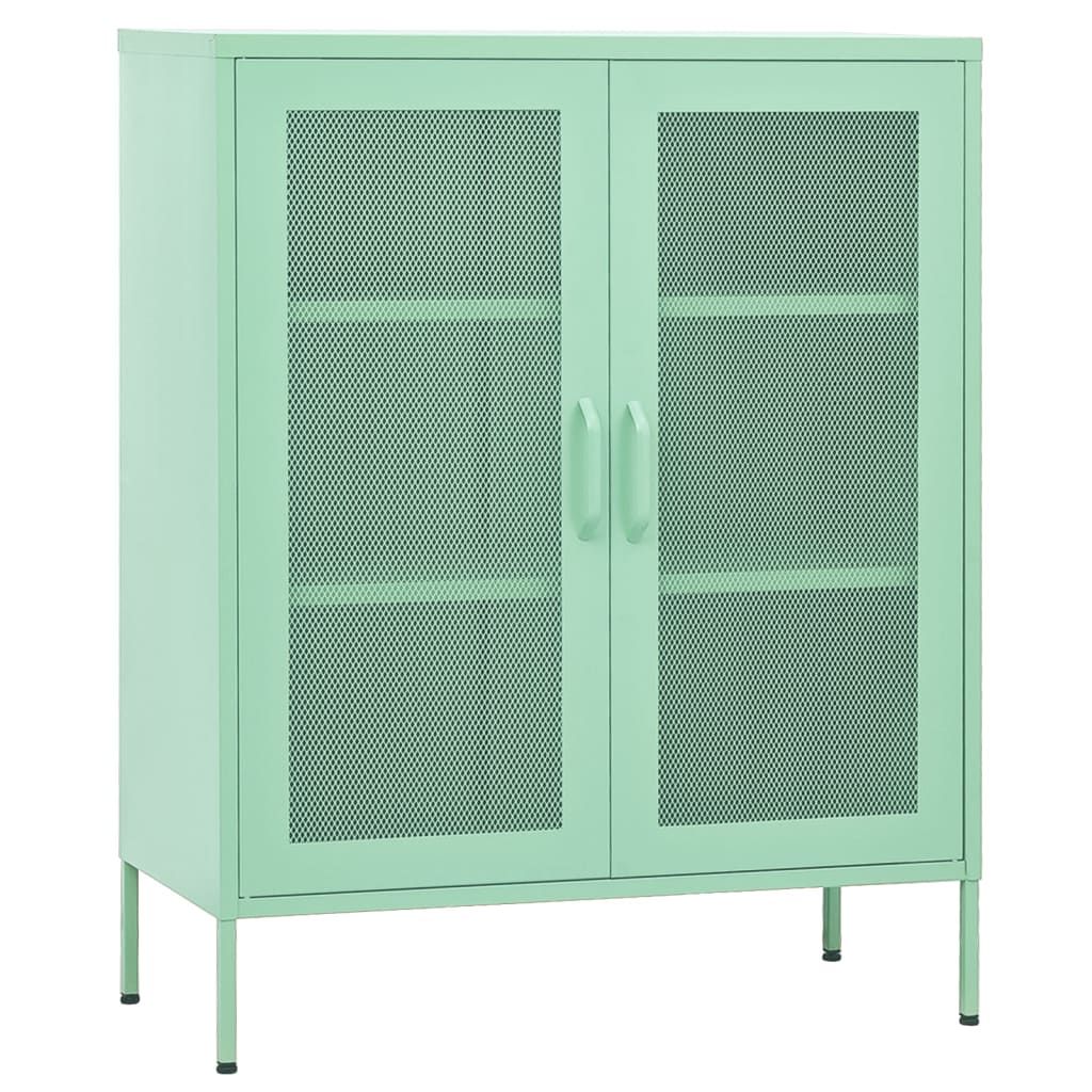 vidaXL Storage Cabinet Mint 31.5"x13.8"x40" Steel