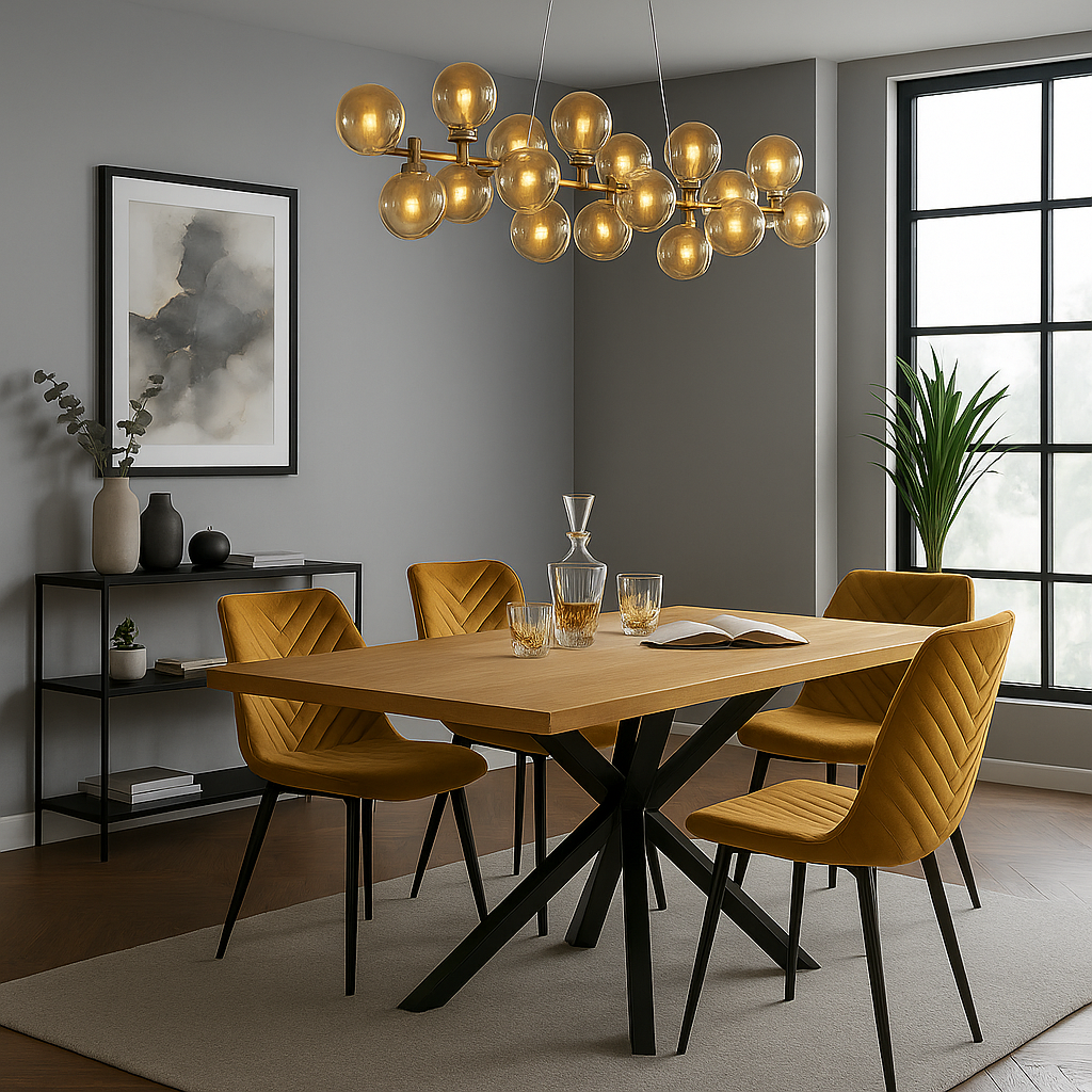 Elegant gray dining room