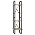 vidaXL 4-Tier Book Cabinet Sonoma Oak 15.7"x11.8"x55.1" Engineered Wood