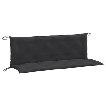 vidaXL Garden Bench Cushions 2 pcs Melange Anthracite 59.1"x19.7"x2.8" Fabric
