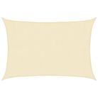 vidaXL Sunshade Sail 1.75 oz/ftÂ² Cream 9.8x16.4' HDPE