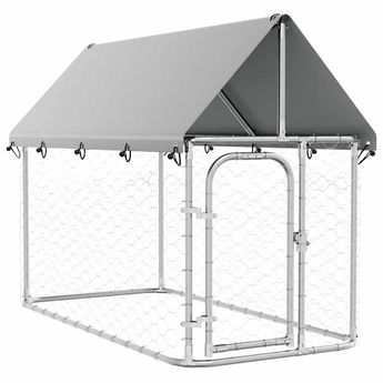 vidaXL Outdoor Dog Kennel with Roof 78.7"x39.4"x59.1"