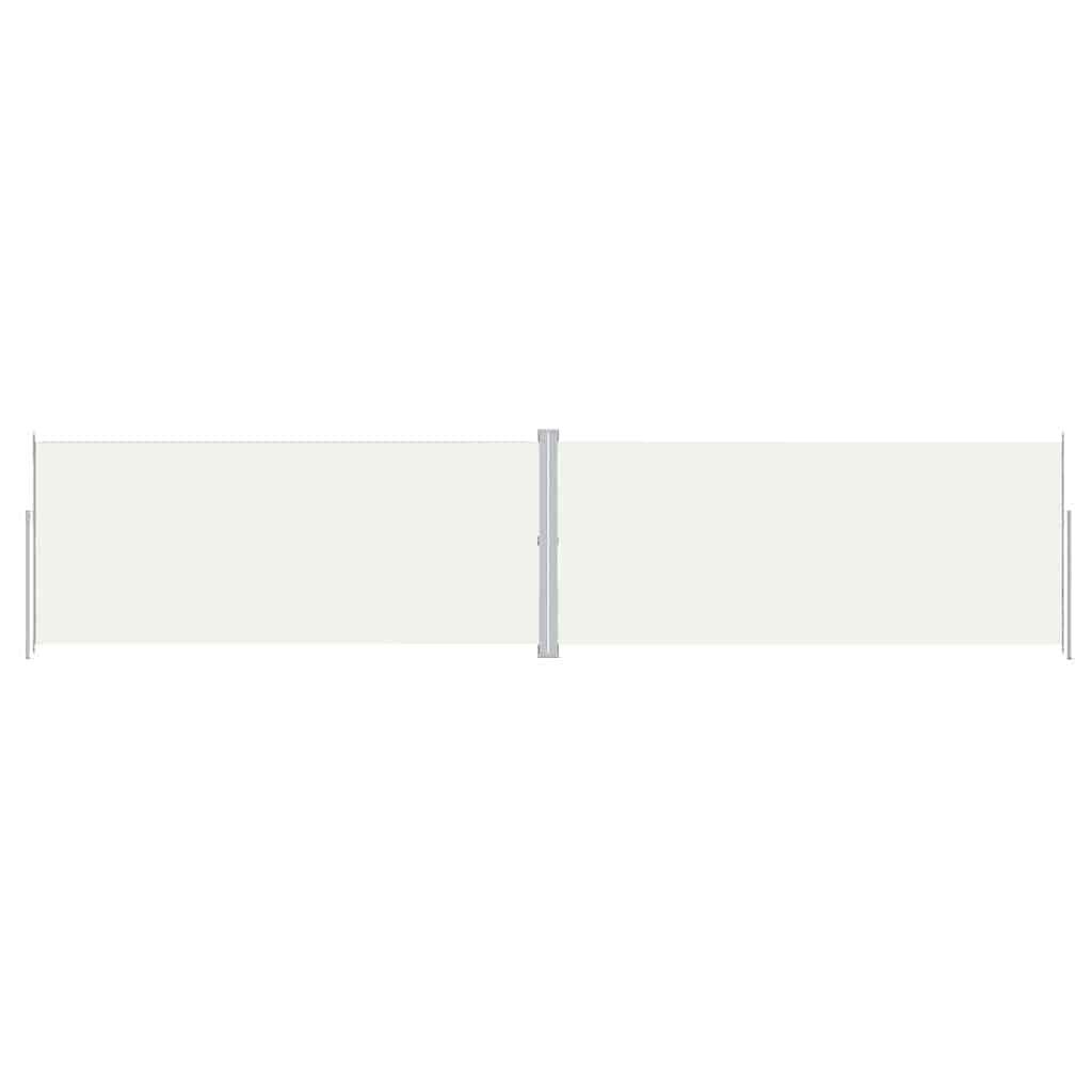 vidaXL Retractable Side Awning Cream 86.6"x393.7"