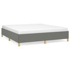 vidaXL Bed Frame without Mattress Dark Gray California King Fabric
