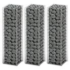 vidaXL Gabion Set 3 pcs Galvanised Wire 25 x 25 x 100 cm