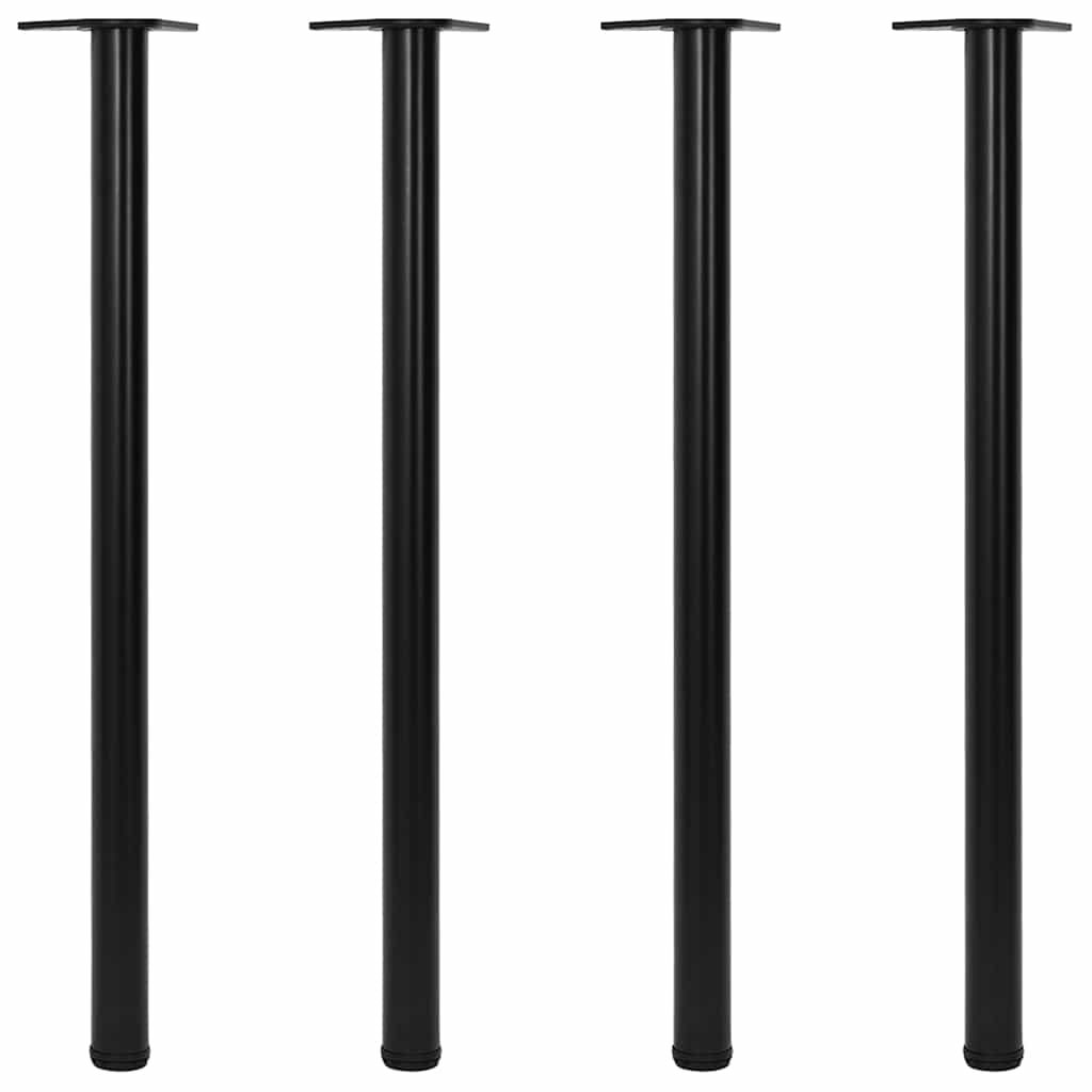 4 Height Adjustable Table Legs Black 1100 mm