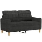 vidaXL 2-Seater Sofa Black 120 cm Fabric