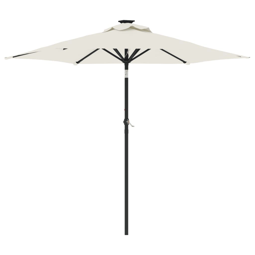 vidaXL Garden Parasol with Steel Pole White 88.6"x88.6"x83.5"