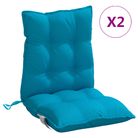 vidaXL Lowback Chair Cushions 2 pcs Light Blue Oxford Fabric