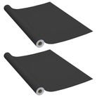 vidaXL Self-adhesive Furniture Films 2 pcs Black 500x90 cm PVC