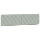 vidaXL Headboard Cushion Light Gray 76" Velvet