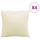 vidaXL Throw Pillows 4 pcs Cream 23.6"x23.6" Fabric