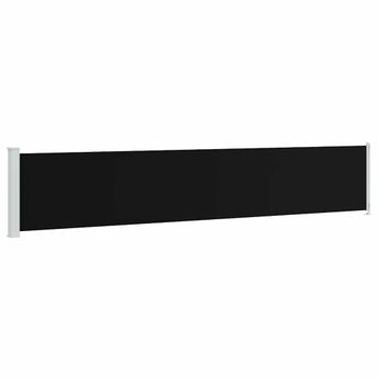 vidaXL Patio Retractable Side Awning 117x600 cm Black