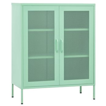 vidaXL Storage Cabinet Mint 31.5"x13.8"x40" Steel
