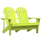 vidaXL 2-Seater Patio Adirondack Chair Solid Wood Fir Green
