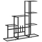vidaXL Flower Stand 37.2"x9.8"x34.6" Black Metal