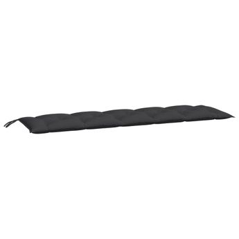 vidaXL Garden Bench Cushion Black 180x50x7 cm Oxford Fabric