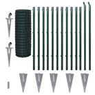 vidaXL Euro Fence Steel 82ftx3.9ft Green