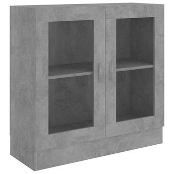 vidaXL Vitrine Cabinet Concrete Grey 82.5x30.5x80 cm Engineered Wood