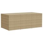 vidaXL Garden Storage Box Mix Beige 259.9 Gal Poly Rattan