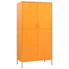 vidaXL Wardrobe Mustard Yellow 90x50x180 cm Steel