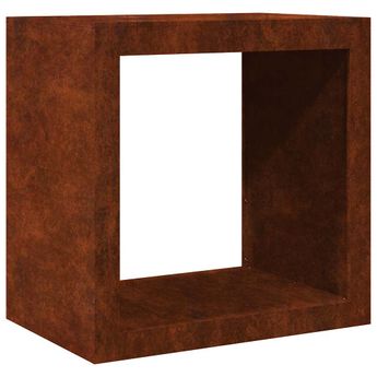 vidaXL Firewood Rack 60x40x60 cm Weathering Steel