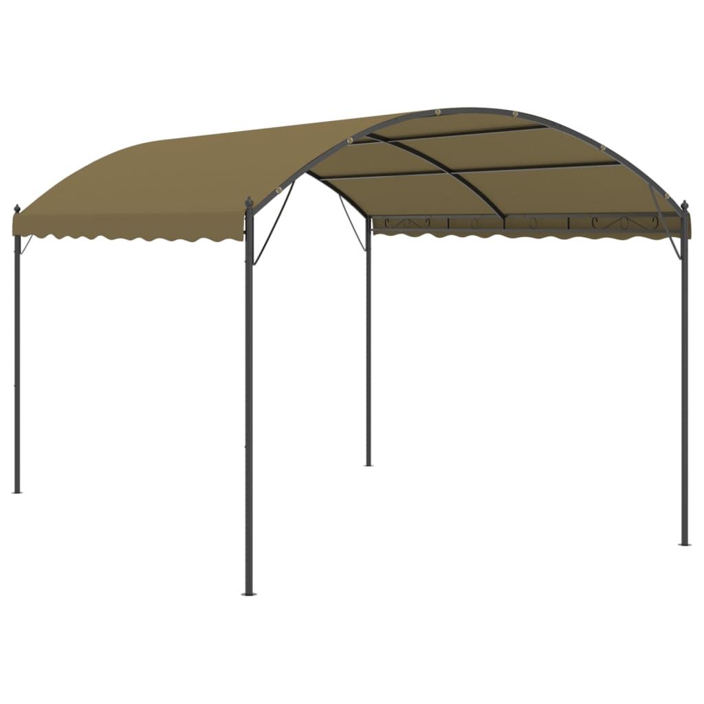 vidaXL Gazebo 13.1'x9.8'x8.5' Taupe 0.6 oz/ftÂ²