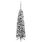 vidaXL Slim Artificial Pre-lit Christmas Tree with Ball Set Green 59.1"