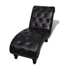 vidaXL Chaise Longue Brown Faux Leather