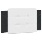 vidaXL Headboard Cushion "Zadar" White and Black 39.4" Faux Leather