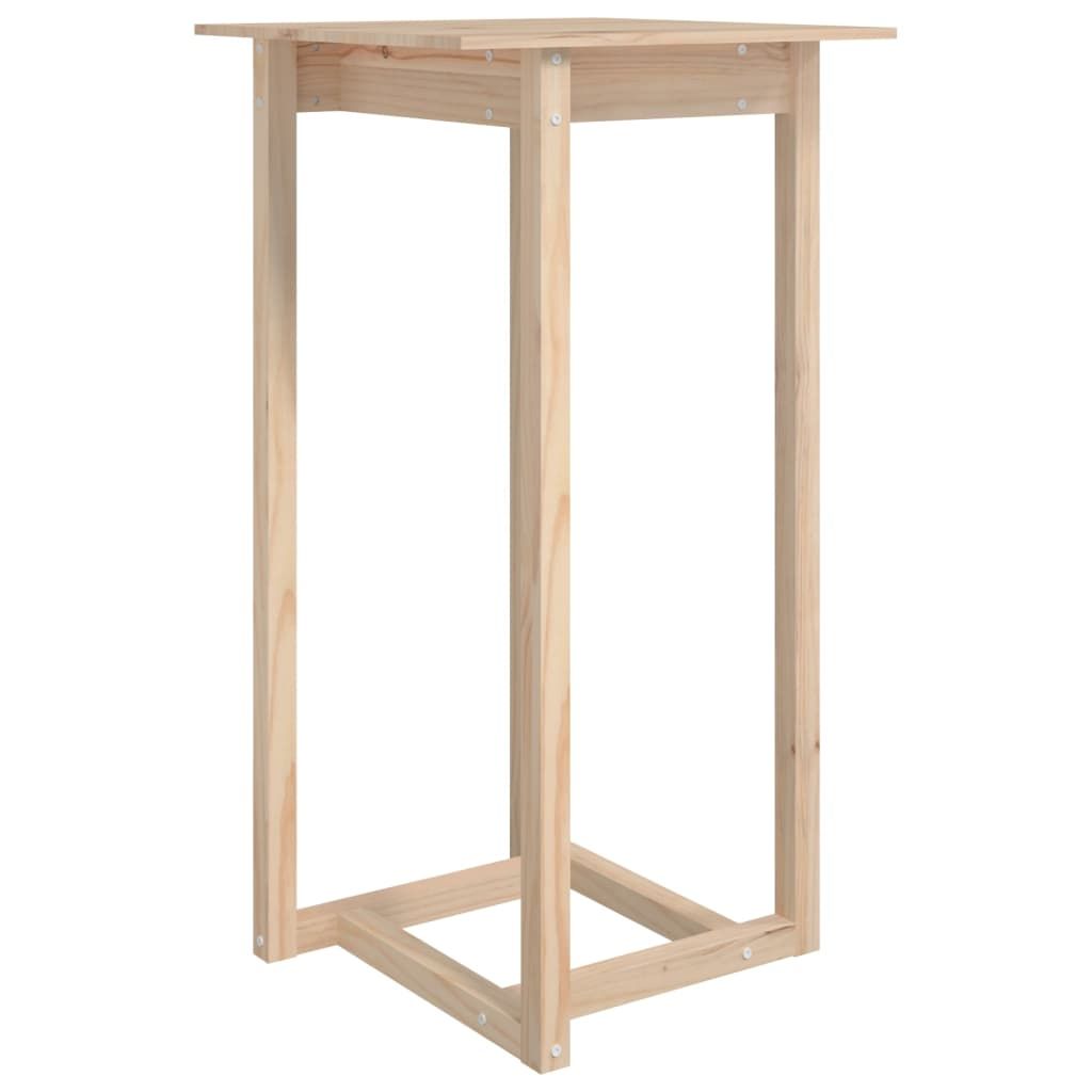 vidaXL Bar Table 23.6"x23.6"x43.3" Solid Wood Pine