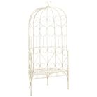 vidaXL Patio Bench 37.4" Iron Antique White