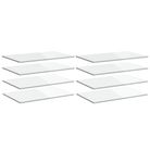 vidaXL Bookshelf Boards 8 pcs High Gloss White 80x50x1.5 cm Engineered Wood