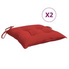 vidaXL Chair Cushions 2 pcs Red 15.7"x15.7"x2.8" Oxford Fabric