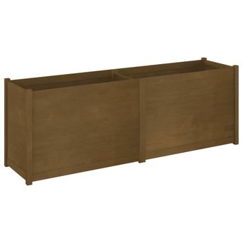vidaXL Garden Planter Honey Brown 78.7"x19.7"x27.6" Solid Wood Pine