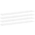 vidaXL Wall Shelves 4 pcs High Gloss White 39.4"x3.5"x1.2"