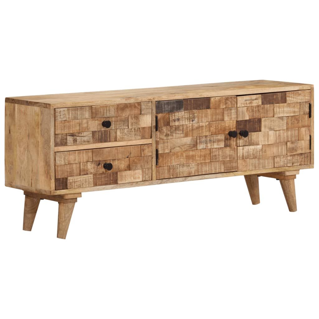 vidaXL TV Cabinet with 2 Drawers 110x30x45 cm Solid Wood Mango