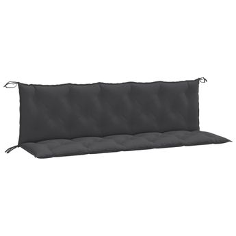 vidaXL Garden Bench Cushions 2 pcs Melange Anthracite 70.9"x19.7"x2.8" Fabric